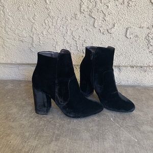 Black Velvet Booties